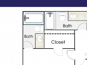 2 Bed 2 Bath